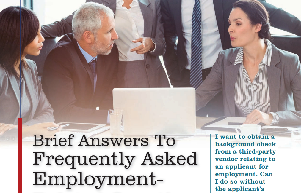 Brief Answers to Frequently Asked Employment-Related Questions