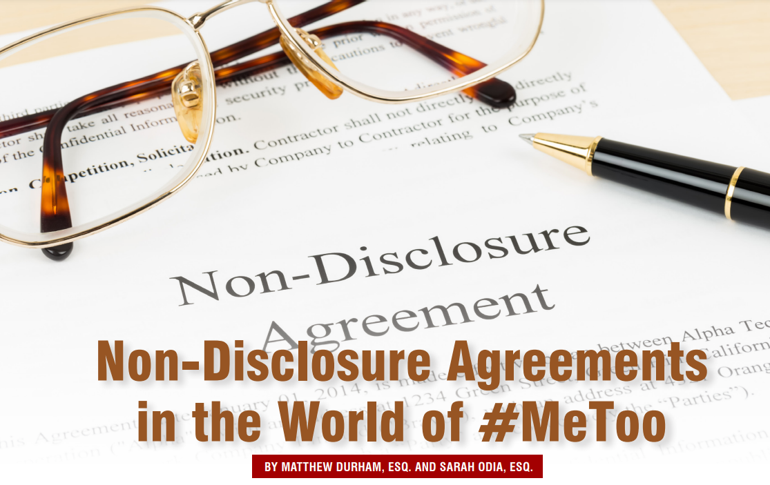 Non-Disclosure Agreements in the World of MeToo